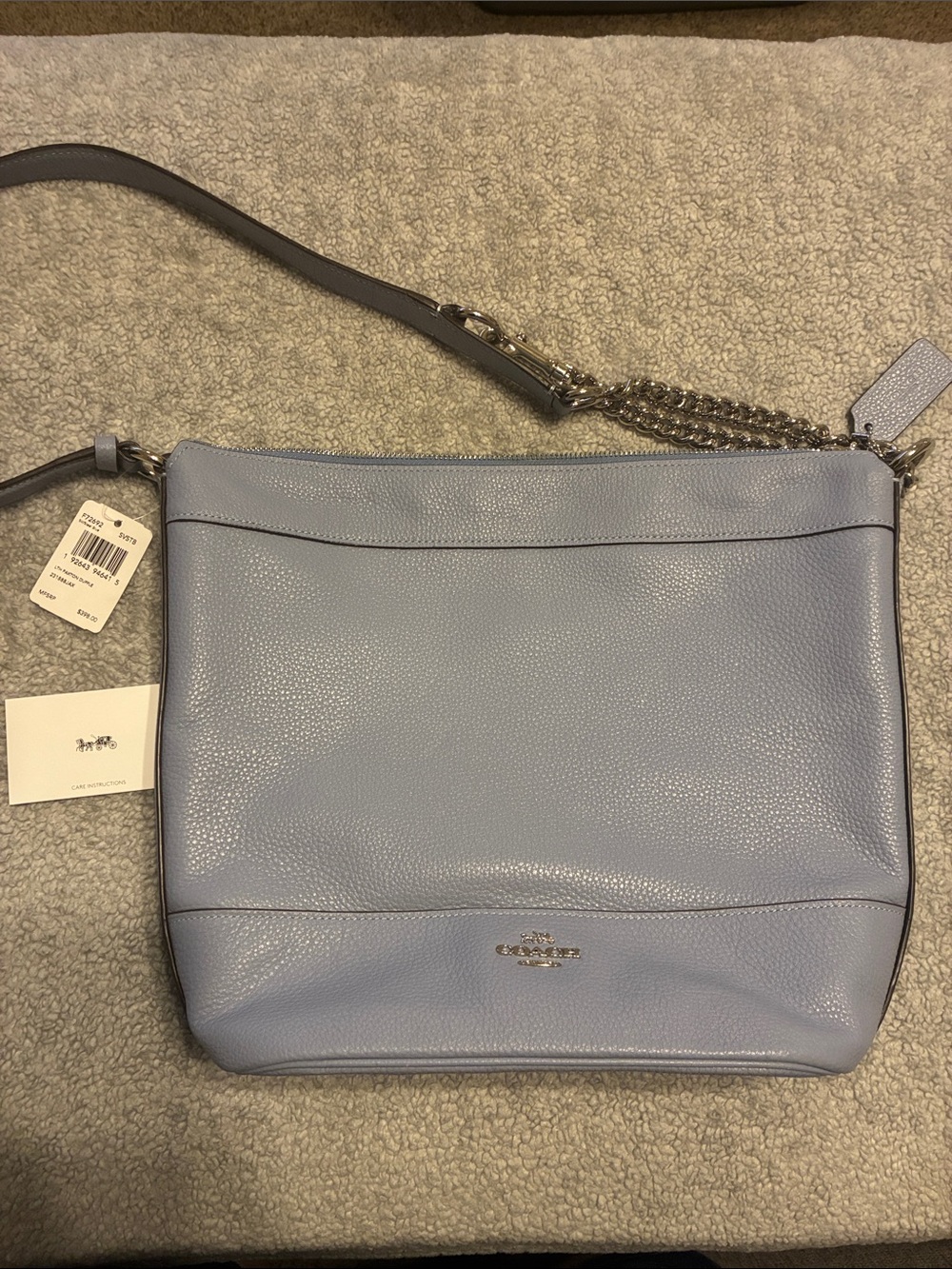 NWT Coach Steel Blue LTH Paxton Duffle